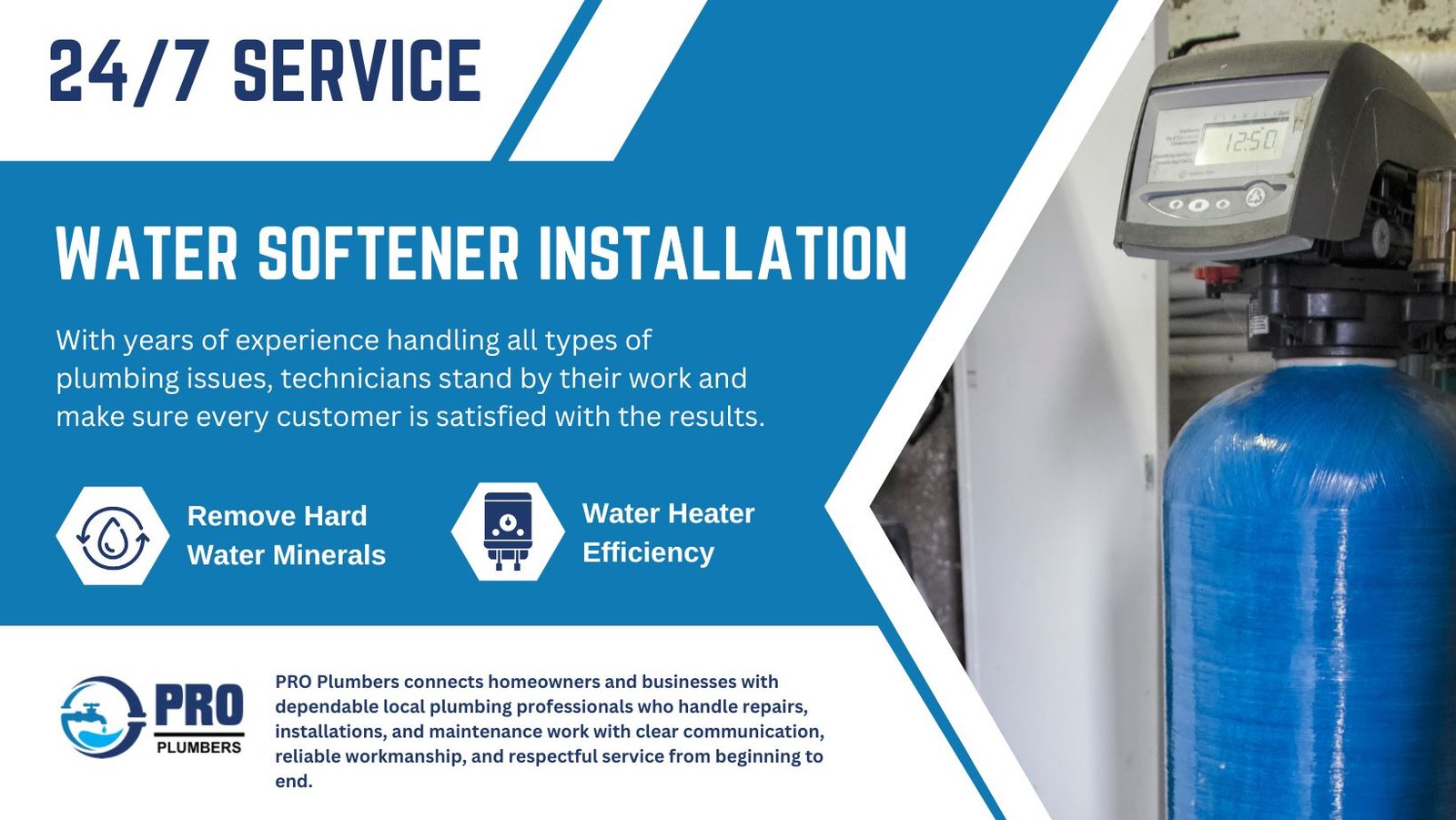 Water softener installation in Perris, CA
